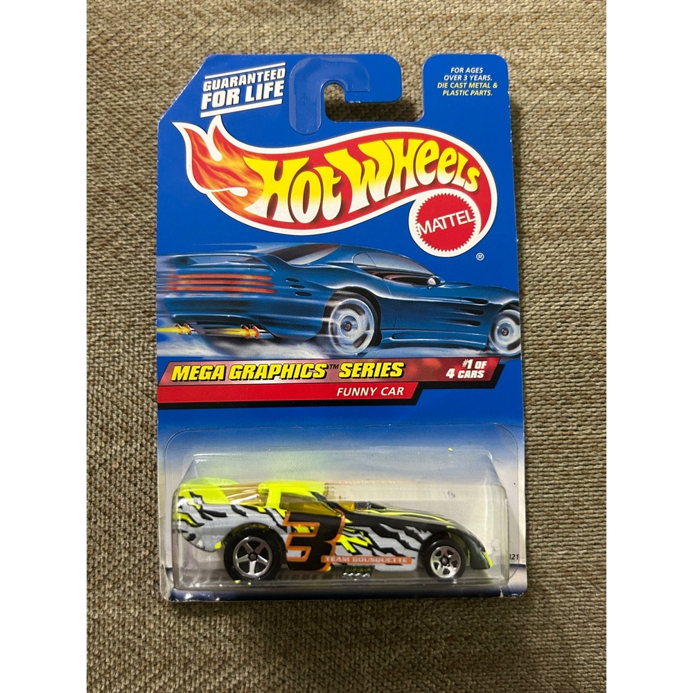 Hot Wheels Mega Graphics Series Funny Car 1999 Collector 973 Team Bousquette